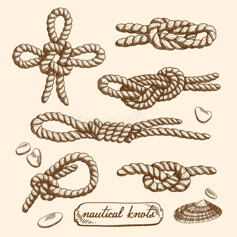 Set of nautical knots stock vector. Illustration of maritime 95831000