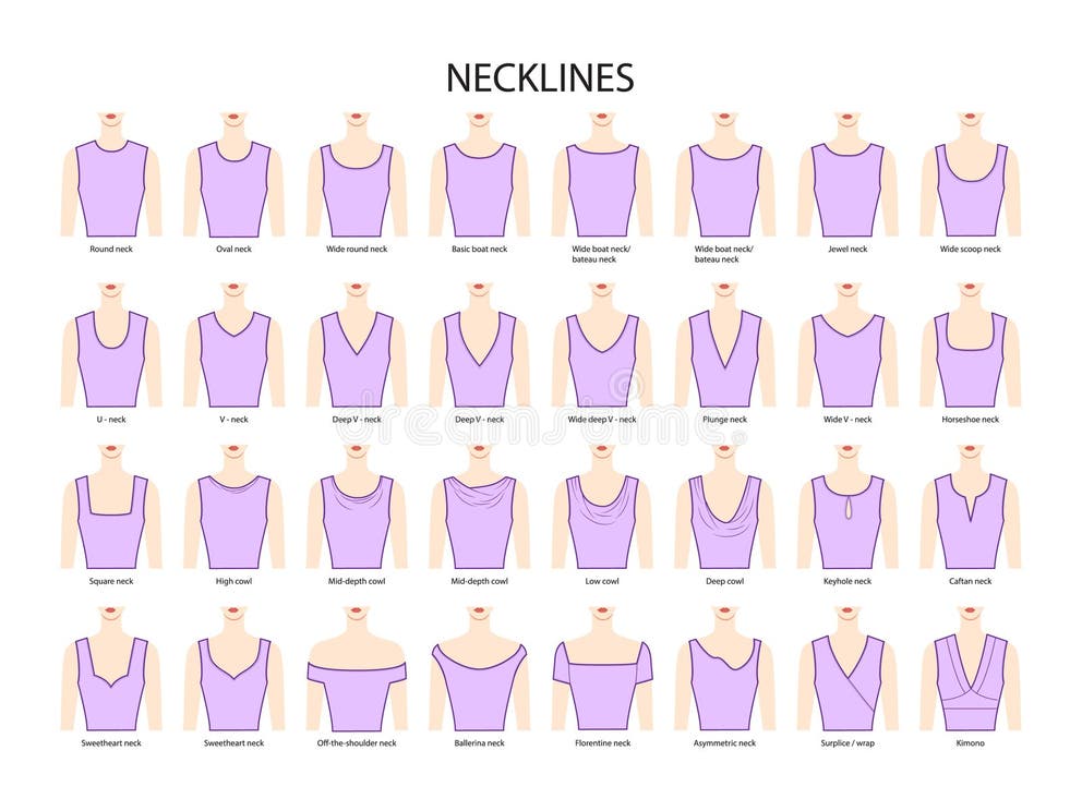 Female Necklines Stock Illustrations – 41 Female Necklines Stock ...