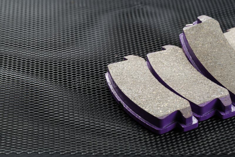 A Set of New Brake Pads on a Black Background Stock Photo Image of