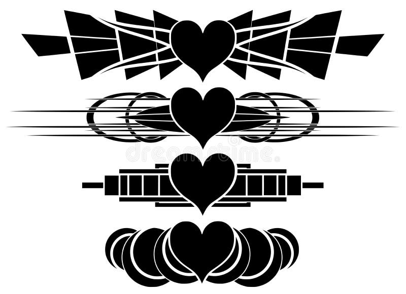 Isolated Tattoo Of Black And Red Heart In Tribal Style Royalty Free SVG  Cliparts Vectors And Stock Illustration Image 6725402