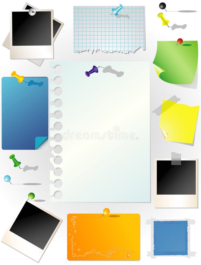 Set of note papers