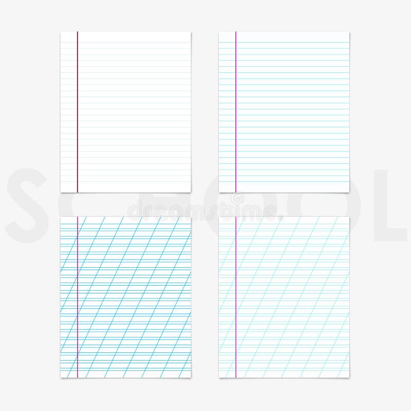 Set of notebook lined paper sheets vector illustration vector illustration Set of notebook lined paper sheets vector illustration vector illustration