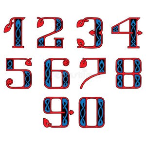 A Set Of Numbers In The Celtic Style Stock Vector Illustration Of A Set Of Numbers In The Celtic Style Stock Vector Illustration Of