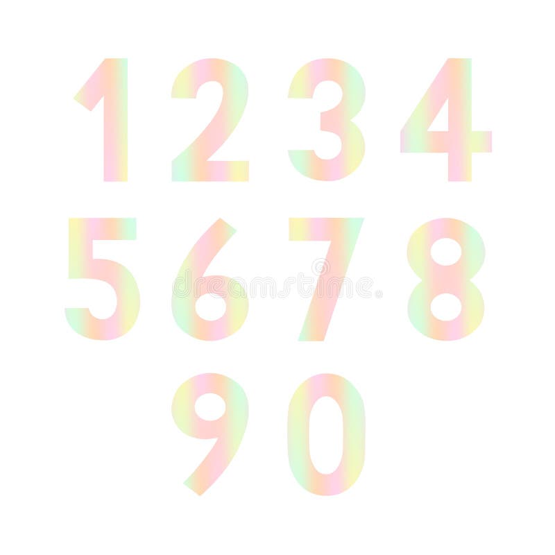 Pastel Numbers Stock Illustrations – 484 Pastel Numbers Stock