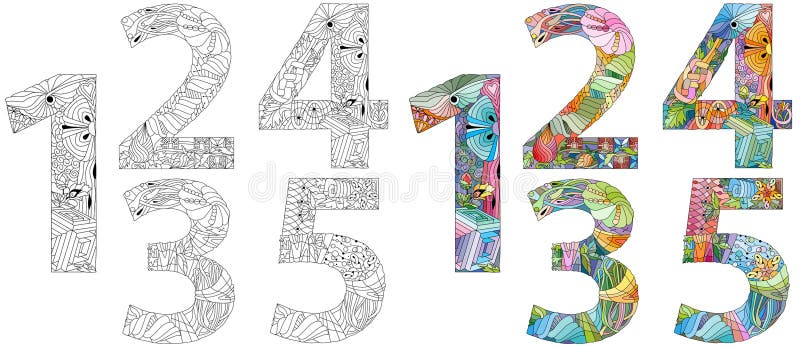 Zentangle Number Set Stock Illustrations – 102 Zentangle Zentangle Number Set Stock Illustrations – 102 Zentangle
