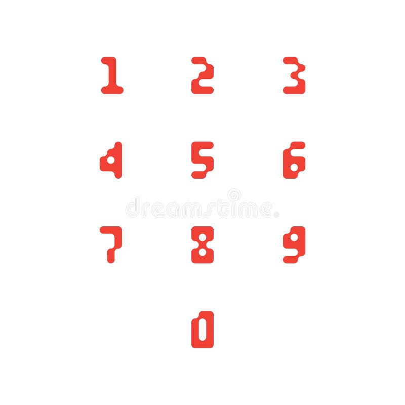 Set numerowe ikony 0-9 piksli liczb również zwrócić corel ilustracji wektora ilustracji Set numerowe ikony 0-9 piksli liczb również zwrócić corel ilustracji wektora ilustracji