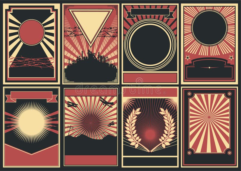 Set of Obey Poster Style Backgrounds