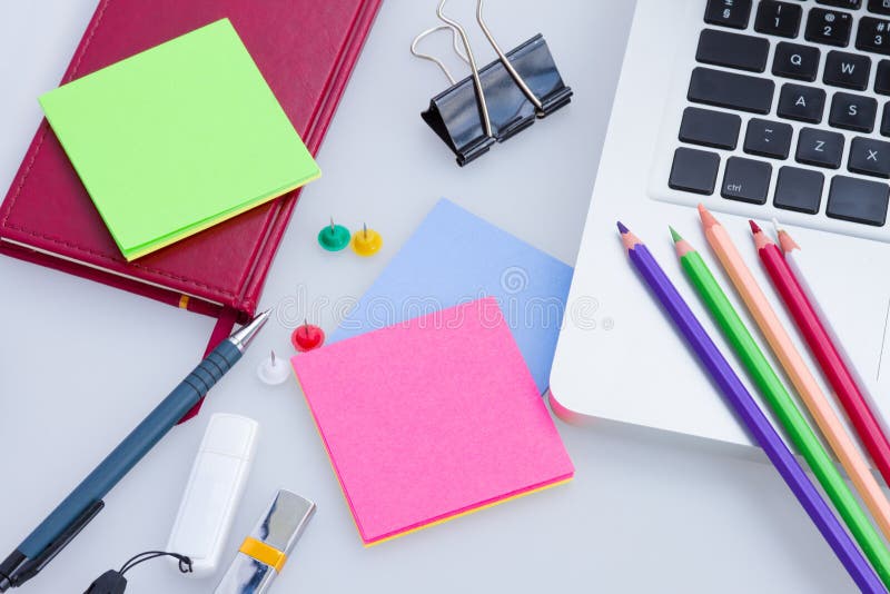 Set of office supply royalty free stock images