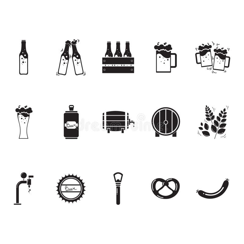 Set of oktoberfest icons vector illustration decorative design vector illustratie