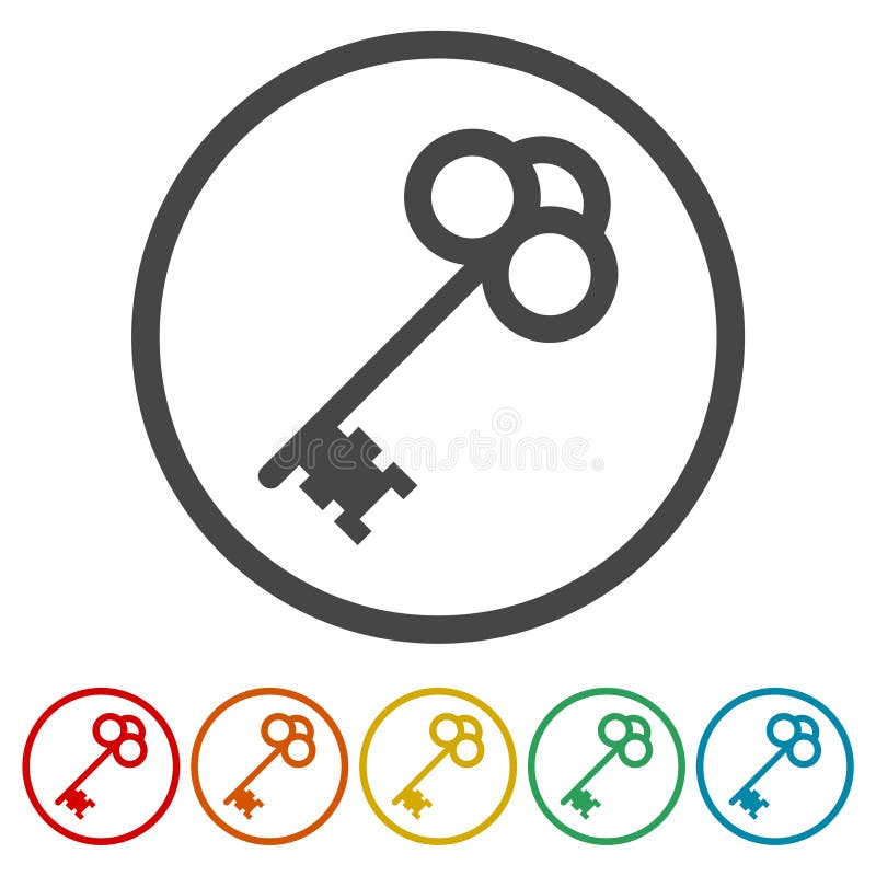 Set of old keys silhouettes vector illustration stock illustration Set of old keys silhouettes vector illustration stock illustration