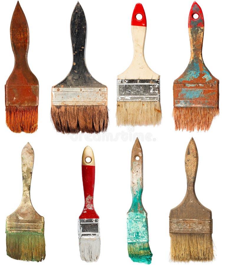 Three old brushes stock photo. Image of paintbrushes, painter 2776162