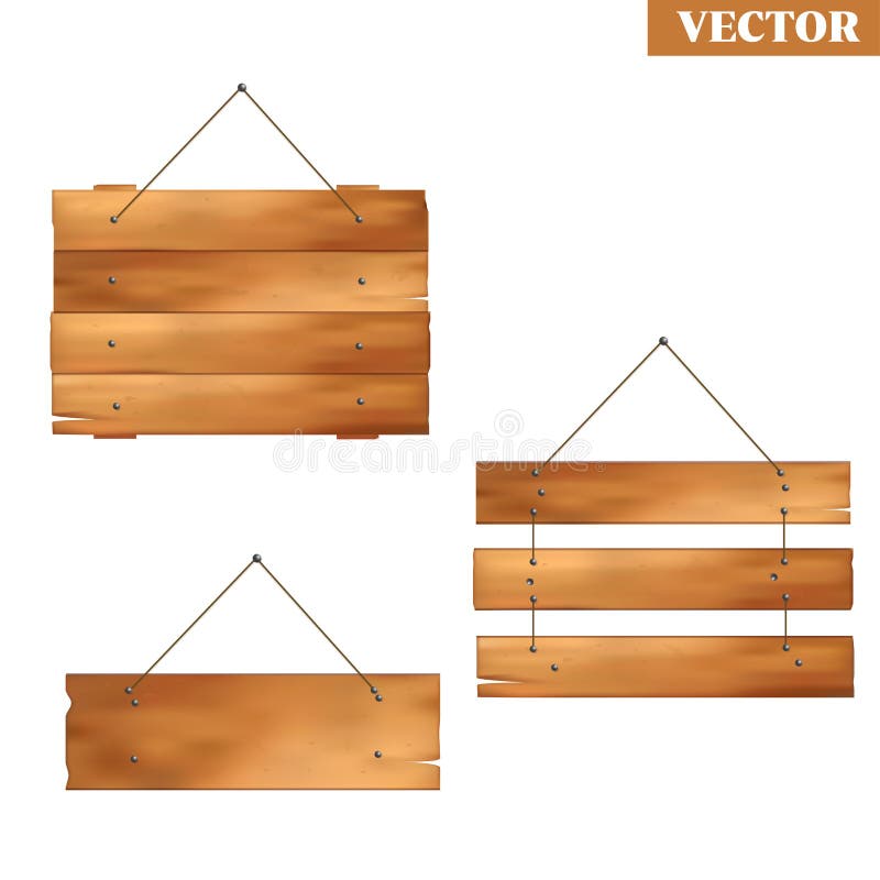 Set of old Wooden boards. Vector vector illustration Set of old Wooden boards. Vector vector illustration