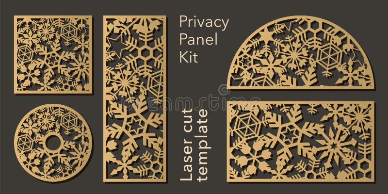 Set openwork panel dla laserowego rozcięcia Rzeźbiący dekoracyjny element dla wewnętrznego projekta, izbowy rozdział, ekran, pryw royalty ilustracja Set openwork panel dla laserowego rozcięcia Rzeźbiący dekoracyjny element dla wewnętrznego projekta, izbowy rozdział, ekran, pryw royalty ilustracja