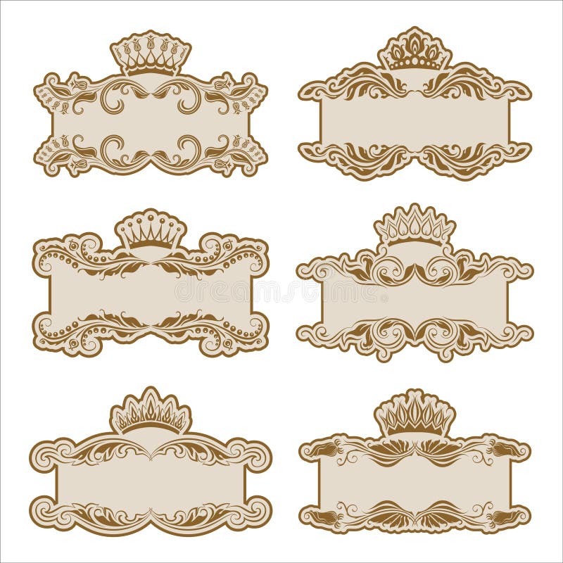 Set Of Ornate Vector Frames Stock Vector - Illustration of classic