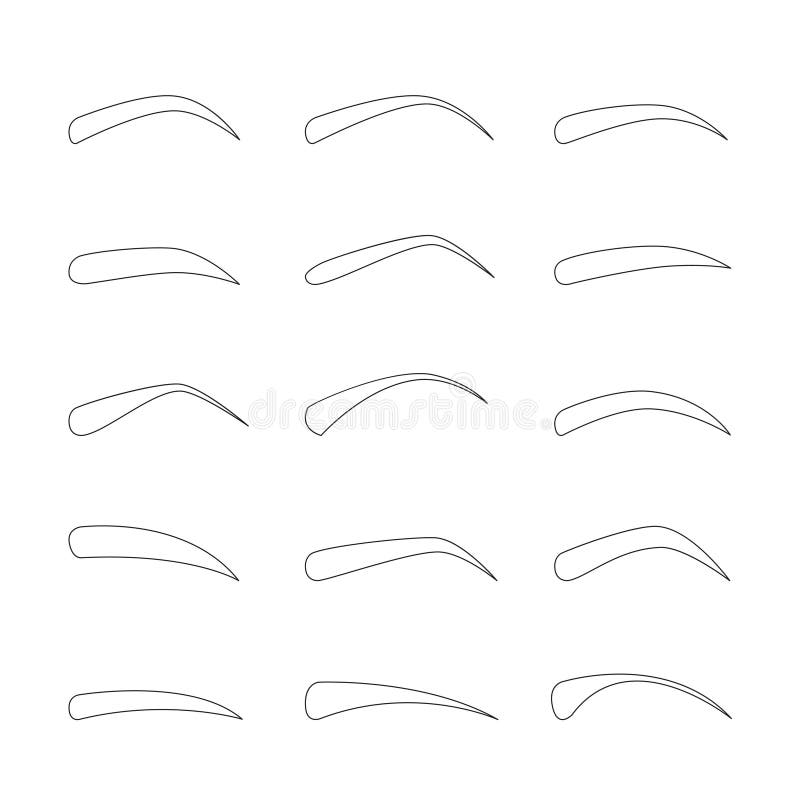 Outline Printable Eyebrow Stencils - Printable World Holiday