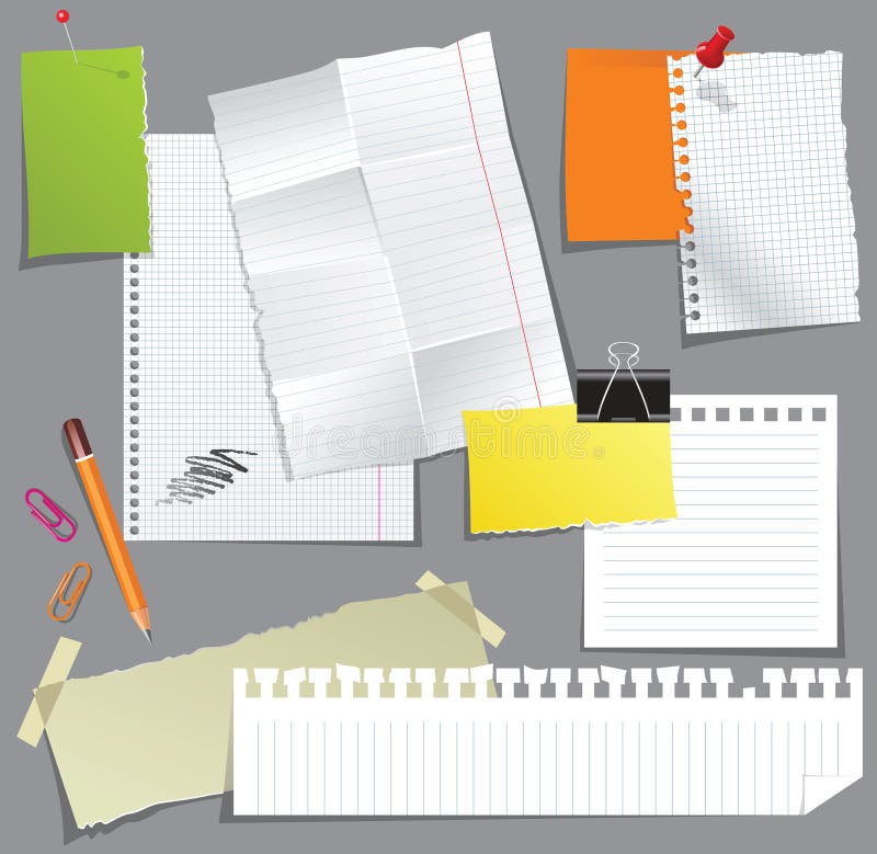 Set of paper royalty free illustration