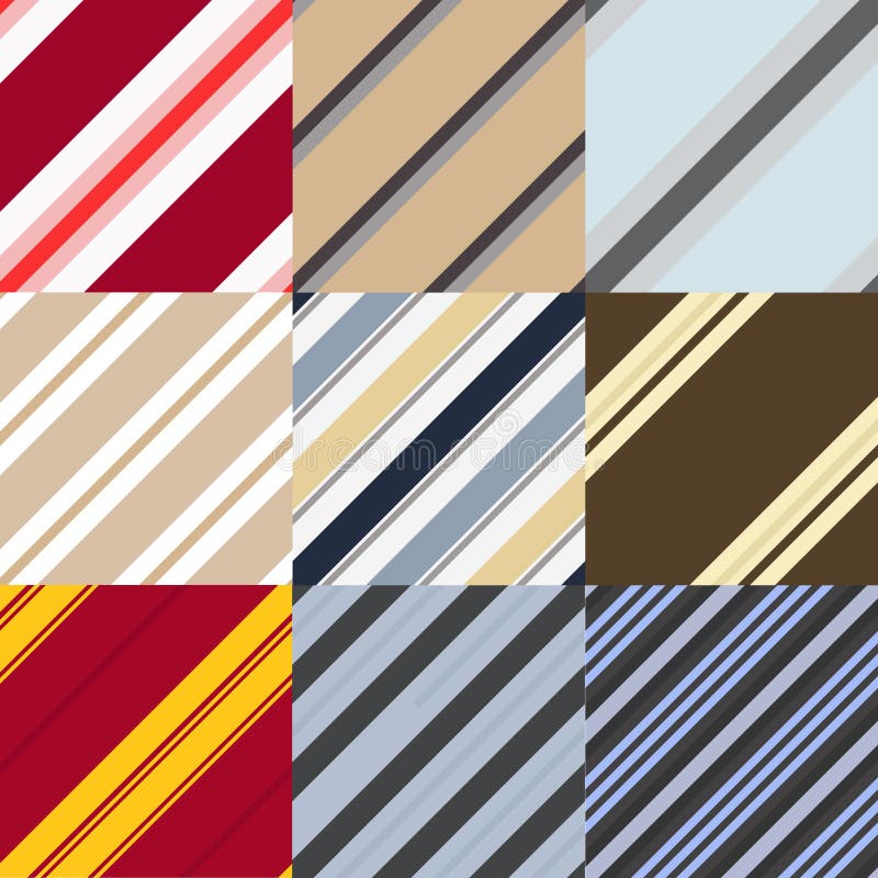 Set of patterns in a diagonal strip