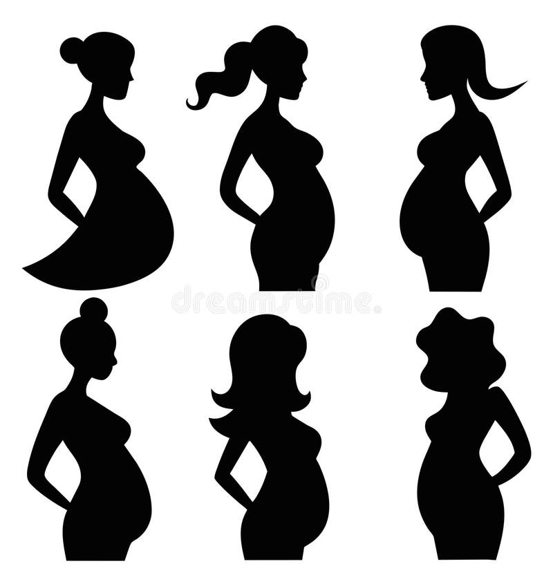 Pregnant Women Belly Outline Stock Illustrations – 365 Pregnant Women
