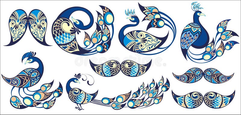 Peacock Elements Stock Illustrations – 3,288 Peacock Elements Stock  Illustrations, Vectors & Clipart - Dreamstime