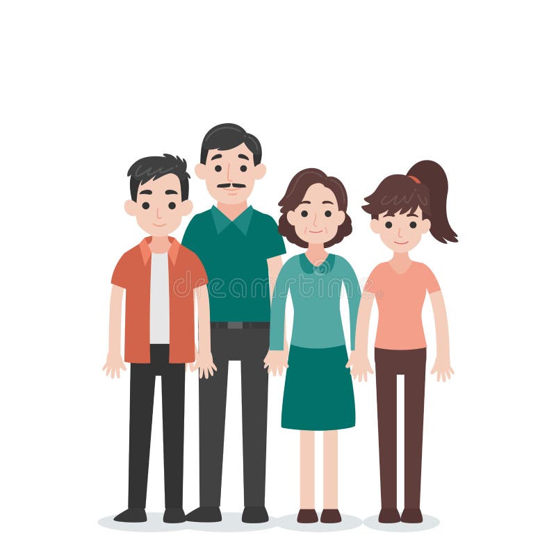 Set of People Character Family Concept Stock Vector - Illustration of  people, happy: 138705872