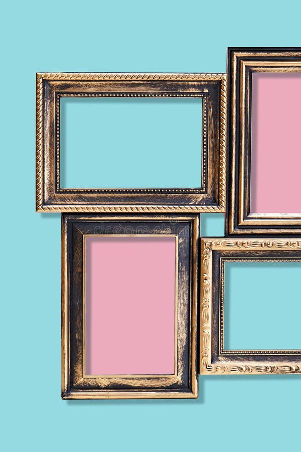 Photo Frames on White Background Stock Photo Image of square, design