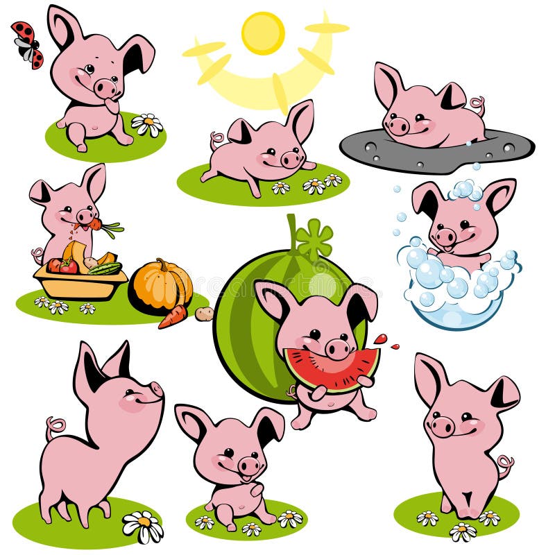 Set of piglets