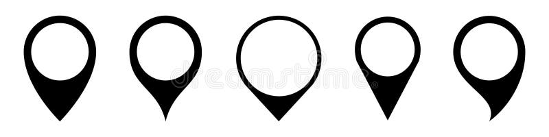Set Pin Map Marker Pointer Icon Gps Location Flat Symbols Vector Set Pin Map Marker Pointer Icon Gps Location Flat Symbols Vector