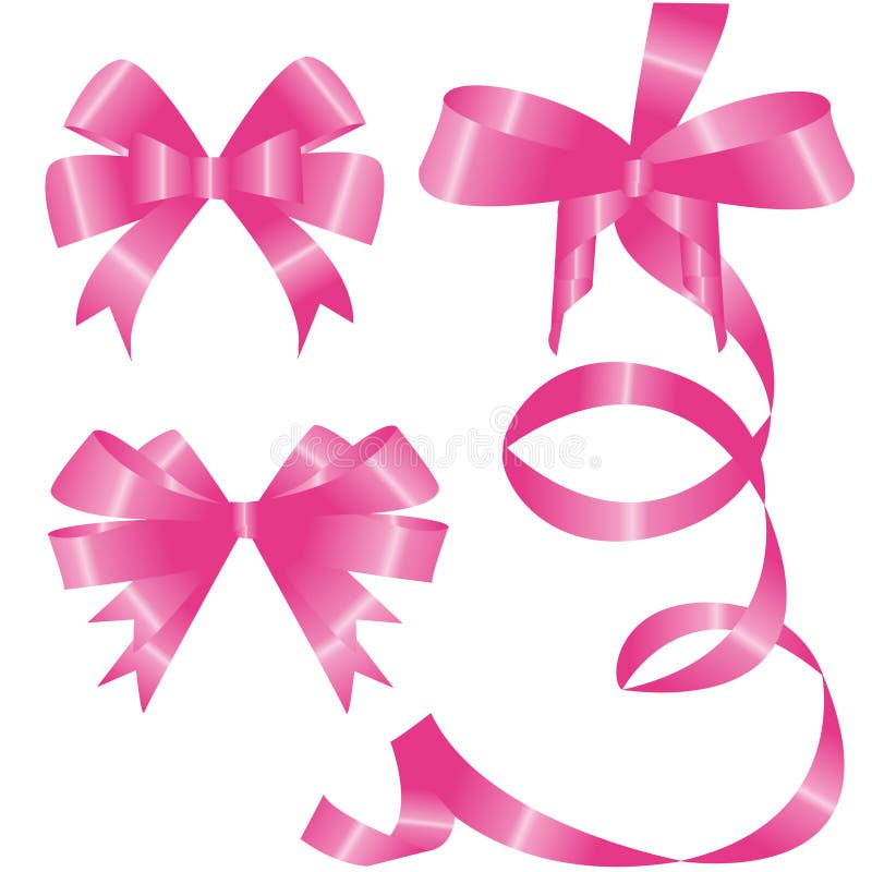 A set of pink bow