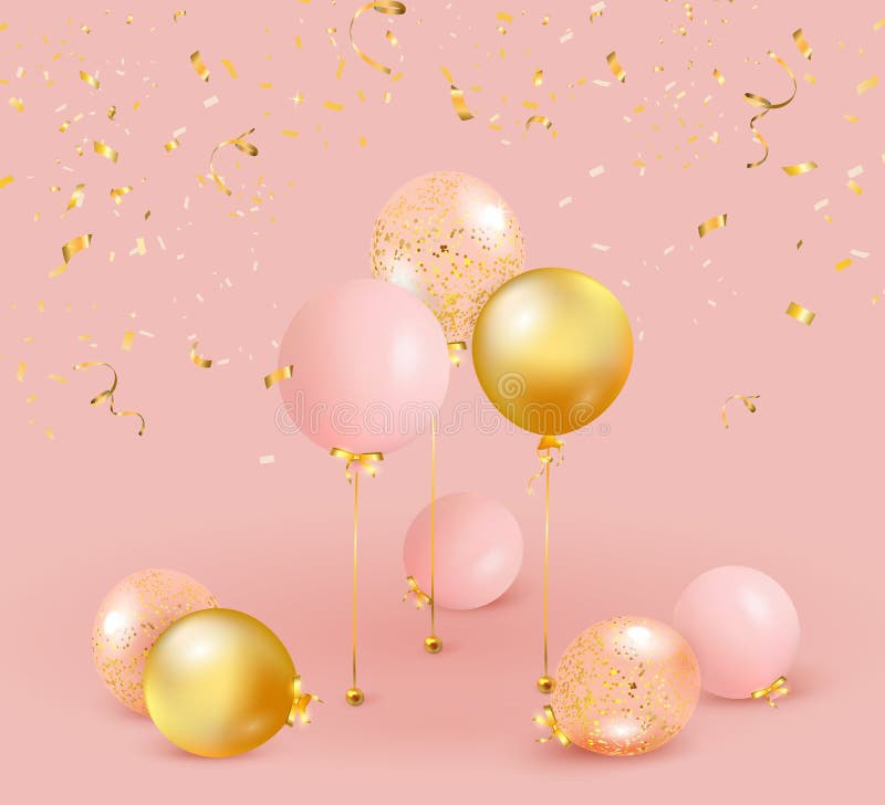 Pink and Golden Balloons Thưởng thức bức ảnh về bộ sưu tập balon Pink và Golden Balloons with Gold Confetti và thêm phần sinh động cho bữa tiệc của bạn. Với thiết kế tươi sáng và chất liệu chuyên nghiệp, bộ sưu tập này sẽ đem đến không khí vui tươi cho bữa tiệc của bạn.
