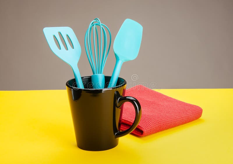 Set of Plastic Cooking Utensils Stock Photo Image of kitchen, meals