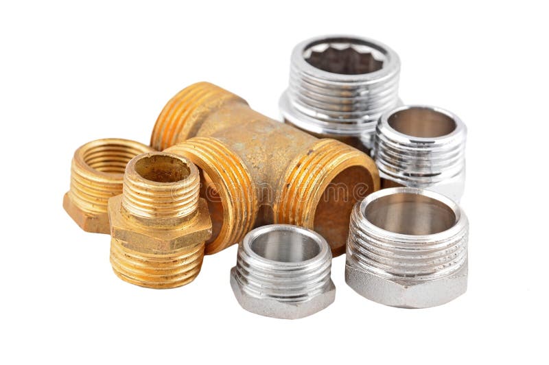 Set of plumbing elements stock image. Image of piping 24904335