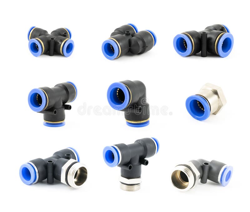 Set of Plumbing Fitting Isolated Stock Image Image of plumber