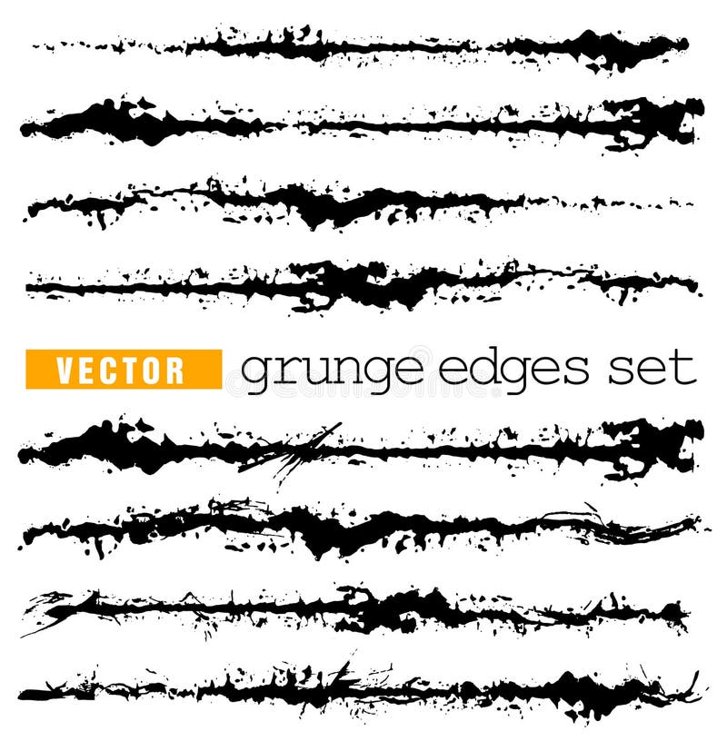 Set pluśnięcie krawędź Grunge muska szablon Sztuki muśnięcie dla farba remisu ilustracji Set pluśnięcie krawędź Grunge muska szablon Sztuki muśnięcie dla farba remisu ilustracji