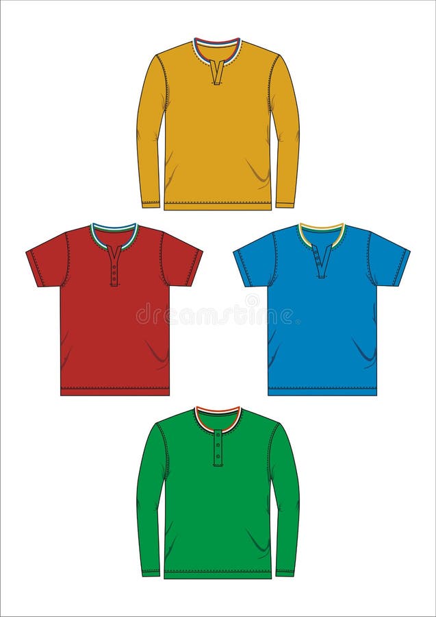 Set Polo shirt template stock vector. Illustration of icon - 94138646