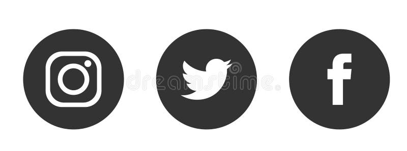 Social Media Logos Icon Instagram And Facebook Element Design Vector  Editorial Stock Photo - Illustration Of Friends, Badge: 165735513