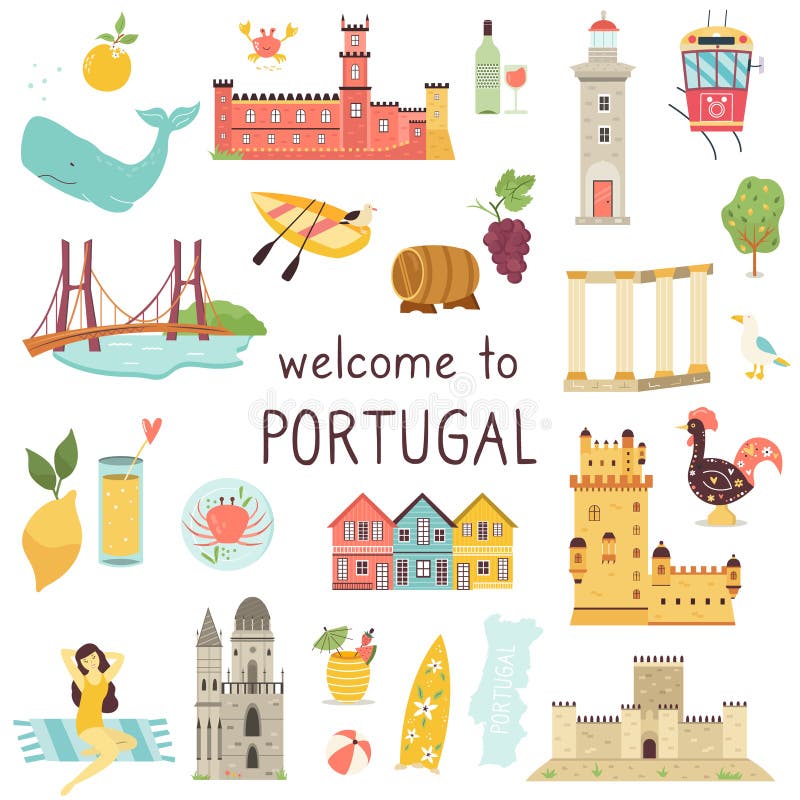 Illustrated map of Portugal Sticker by Heyleyni