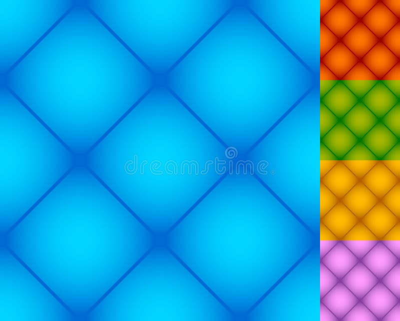 Set powtarzalni kwadratów wzory w 5 odrębnych kolorach royalty ilustracja