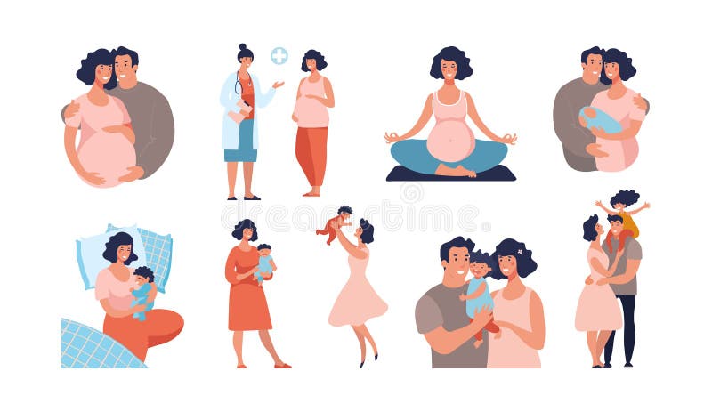 Premium Vector  Yoga for pregnant women pregnancy health