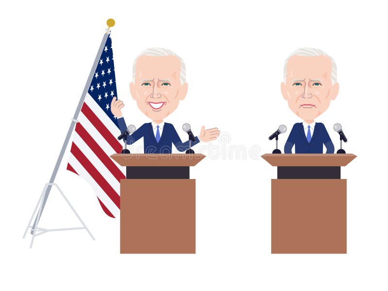 A Set of President Biden Holding a Political Interview Editorial Stock ...