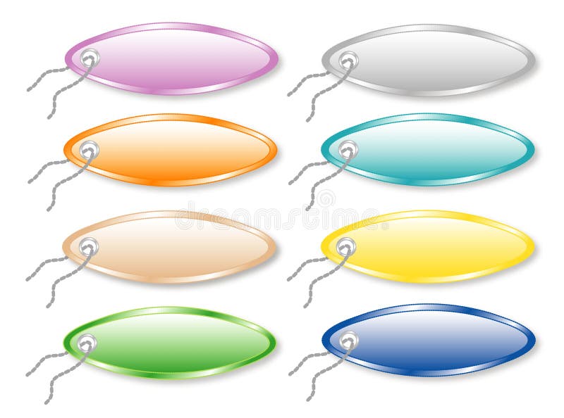 Set of Price Tags on Strings Stock Vector Illustration of empty