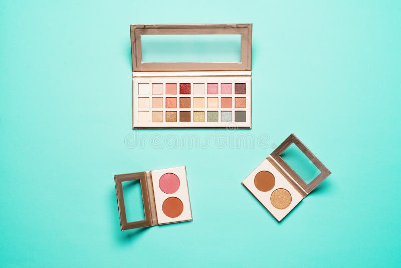 Set of professional decorative cosmetics, makeup tools and accessory on pink background. beauty, fashion and shopping stock image Set of professional decorative cosmetics, makeup tools and accessory on pink background. beauty, fashion and shopping stock image