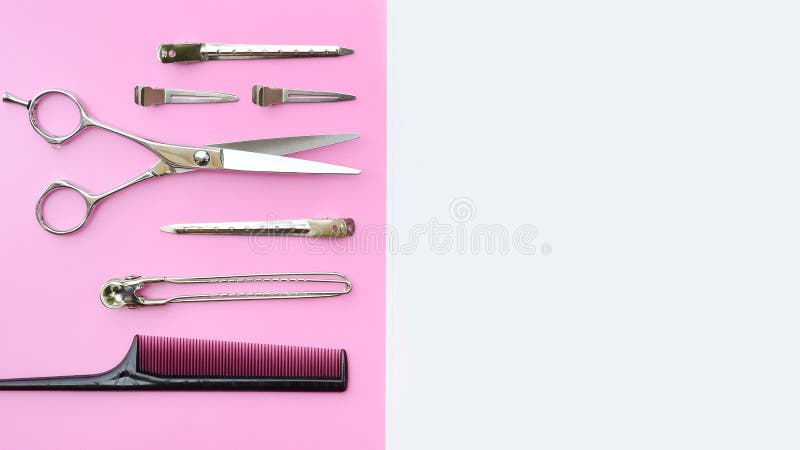 Set of professional hairdresser tools stock images Set of professional hairdresser tools stock images