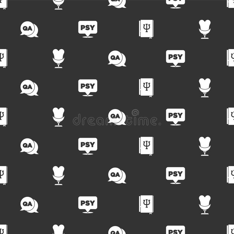 Set Psychology Book, Psi, Armchair, Question and Answer and Psychology