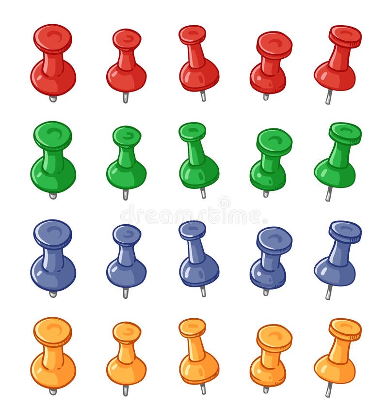 Set of push pins