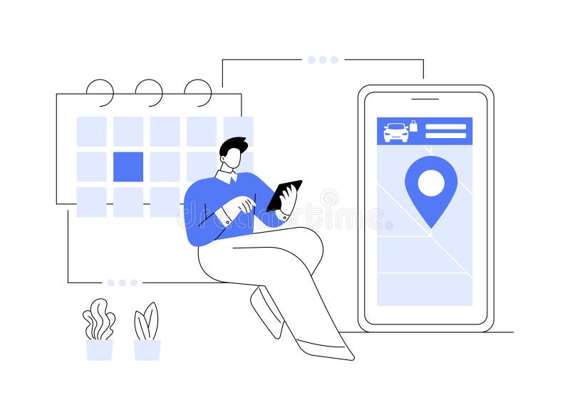 Set quick and efficient delivery service abstract concept vector illustration. royalty free illustration