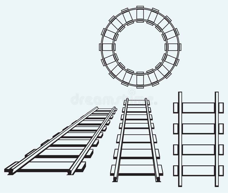 Set railroad stock illustration