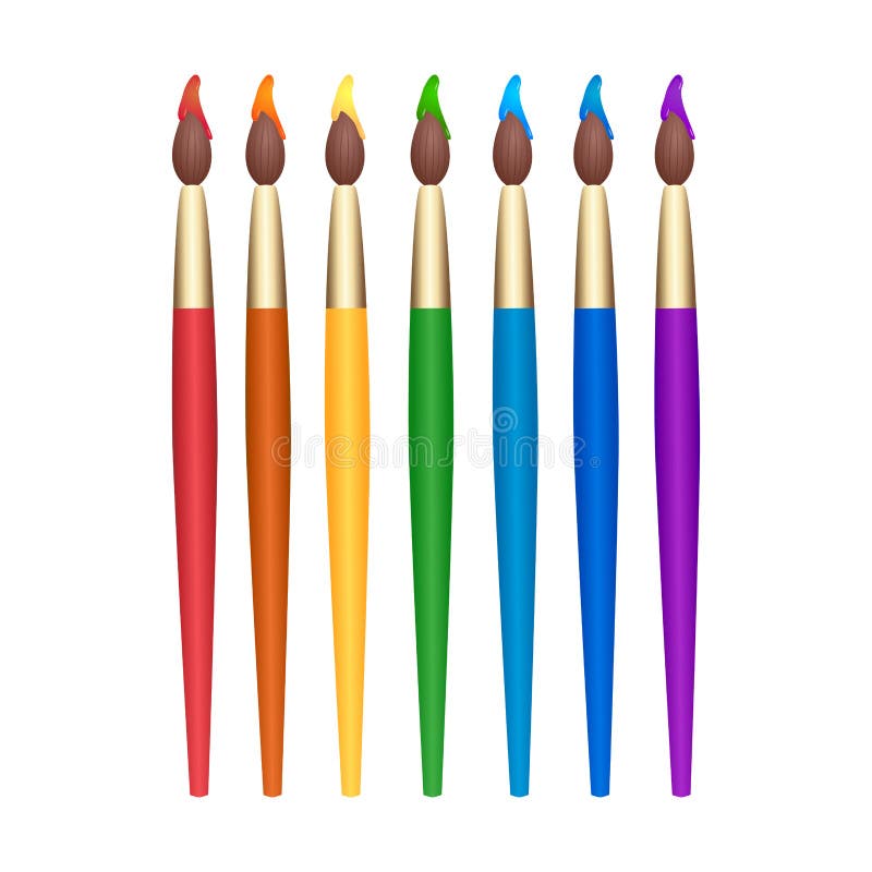 Paint Brushes Stock Illustrations – 33,338 Paint Brushes Stock