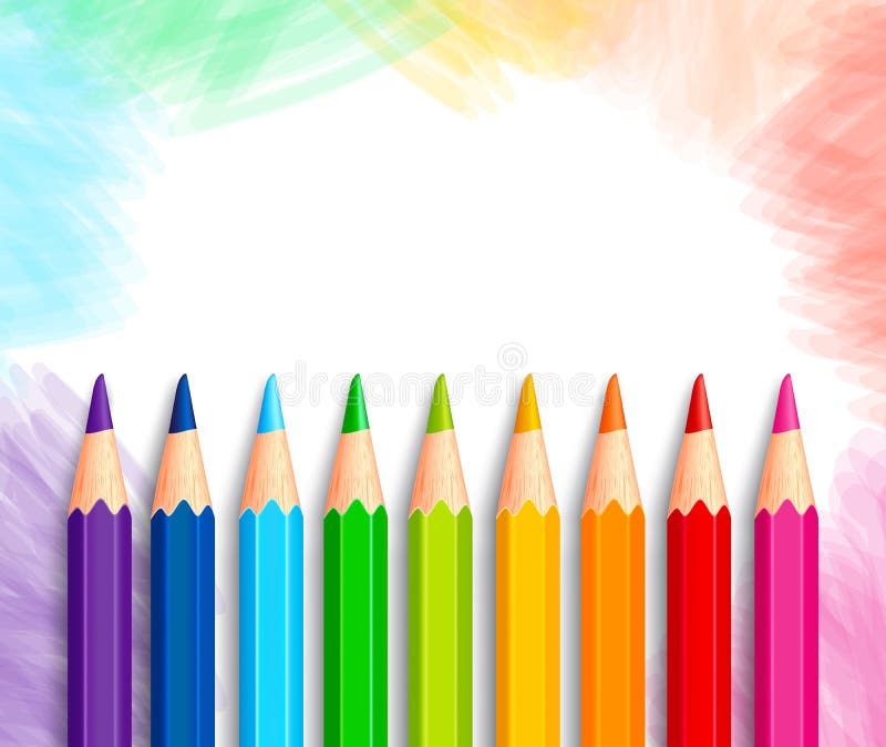 Color pencils for kids and creativity Royalty Free Vector