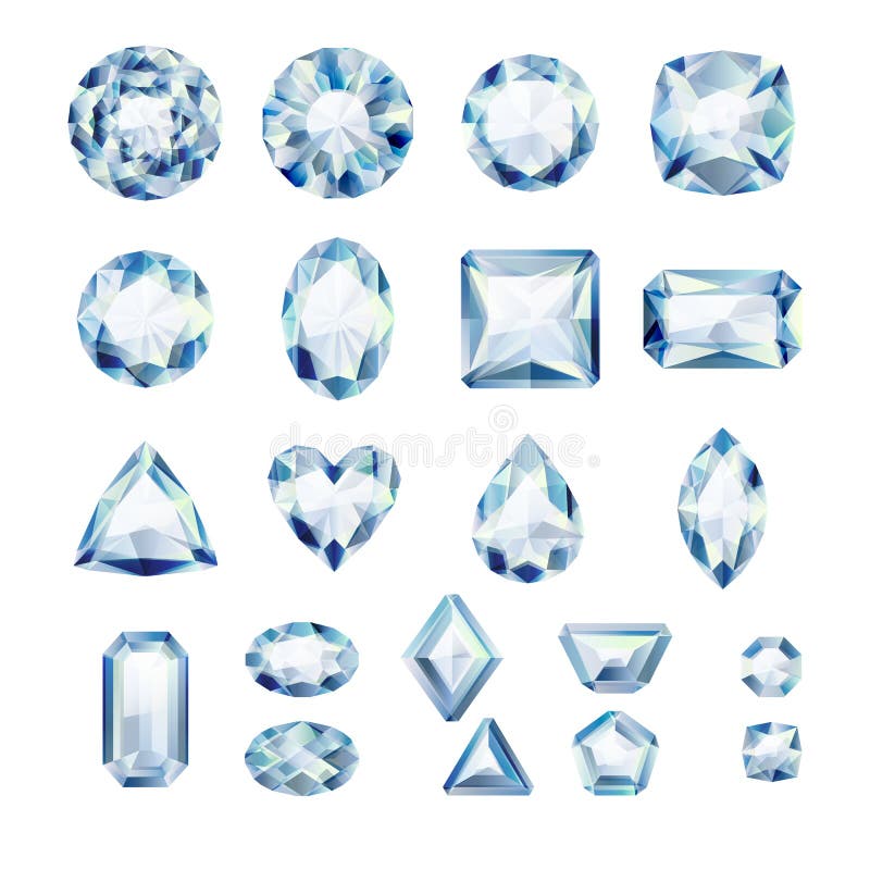 Collection of diamonds stock vector. Illustration of glowing - 32463337