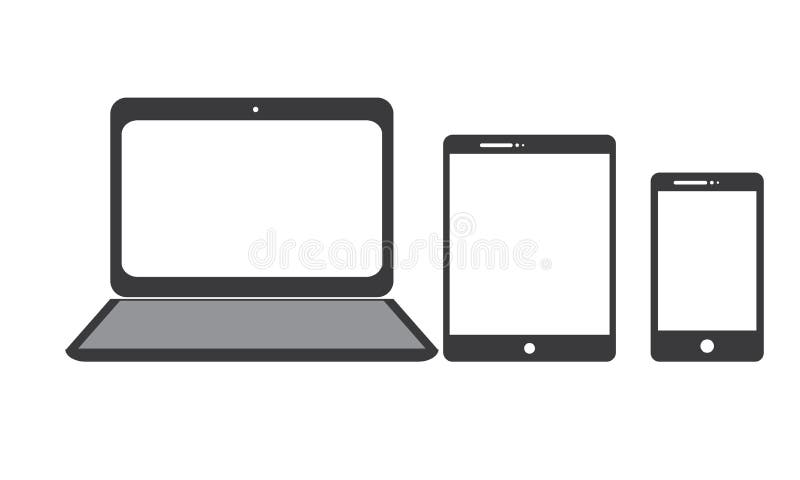 Set Realistyczny Wektorowy androidu telefonu kom?rkowego Ipad pastylki androidu Lcd Tv monitoru pokaz ilustracji Set Realistyczny Wektorowy androidu telefonu kom?rkowego Ipad pastylki androidu Lcd Tv monitoru pokaz ilustracji
